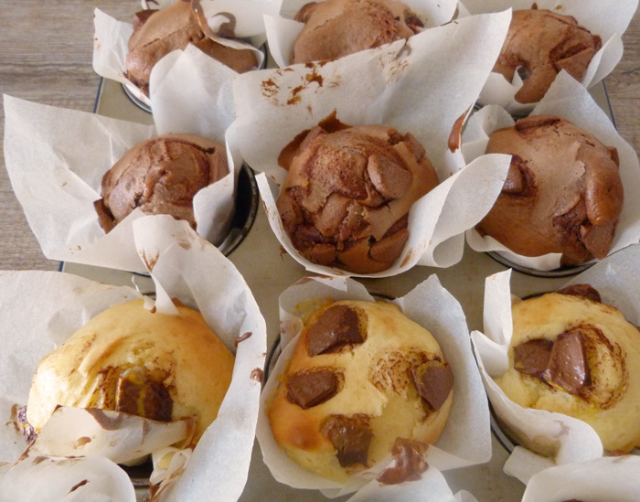 muffins au chocolat et au yaourt grec 