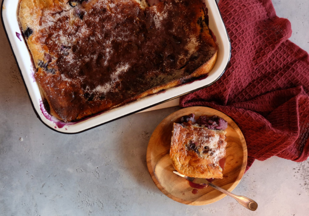 clafoutis aux myrtilles et au sarrasin