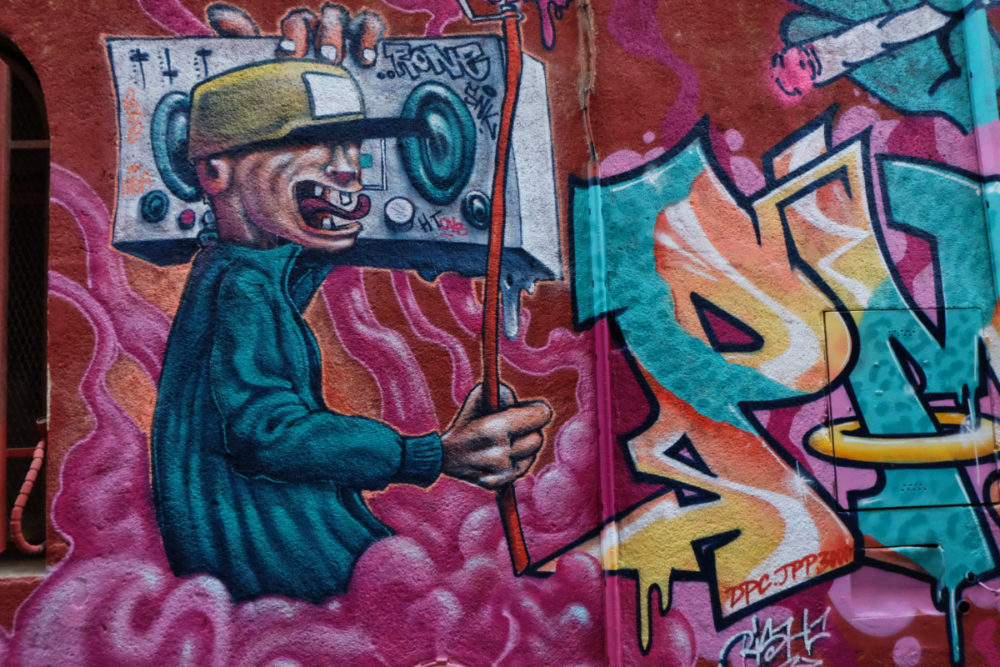 street art dans le vieux panier