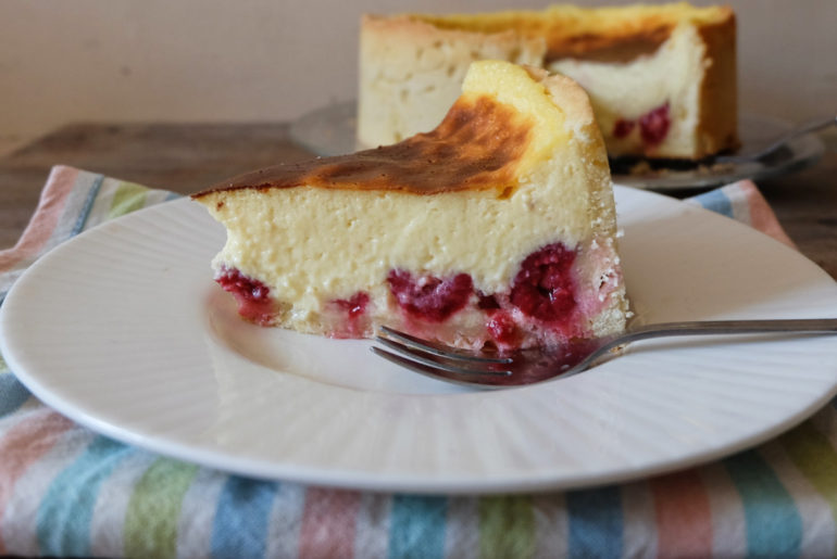 flan pâtissier aux framboises