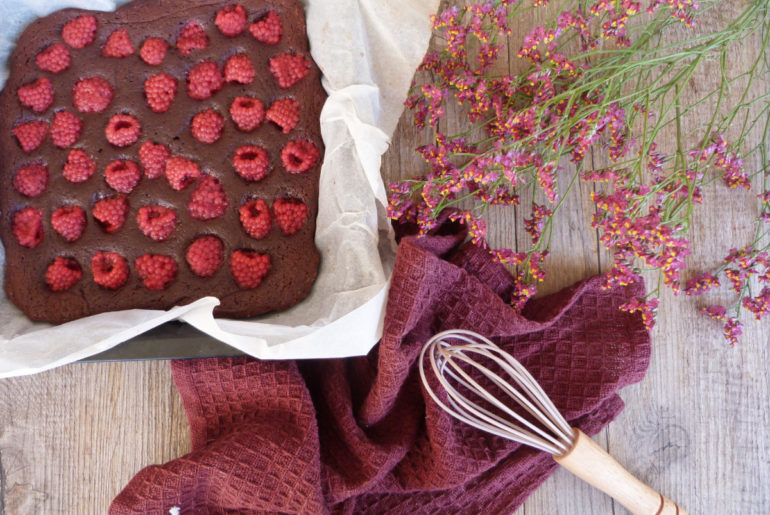 brownie framboises