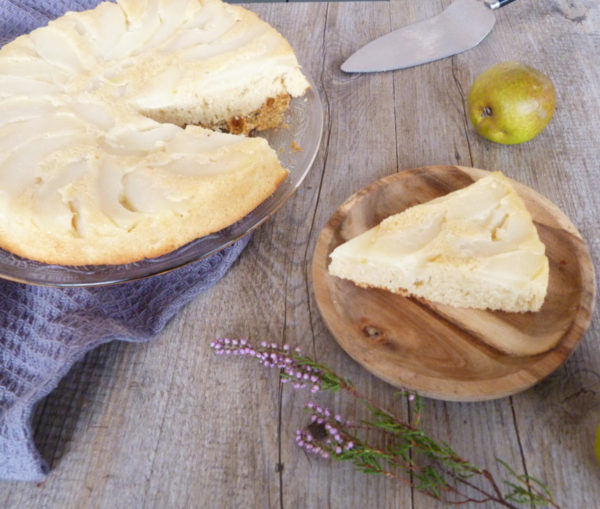 gâteau aux poires renversé