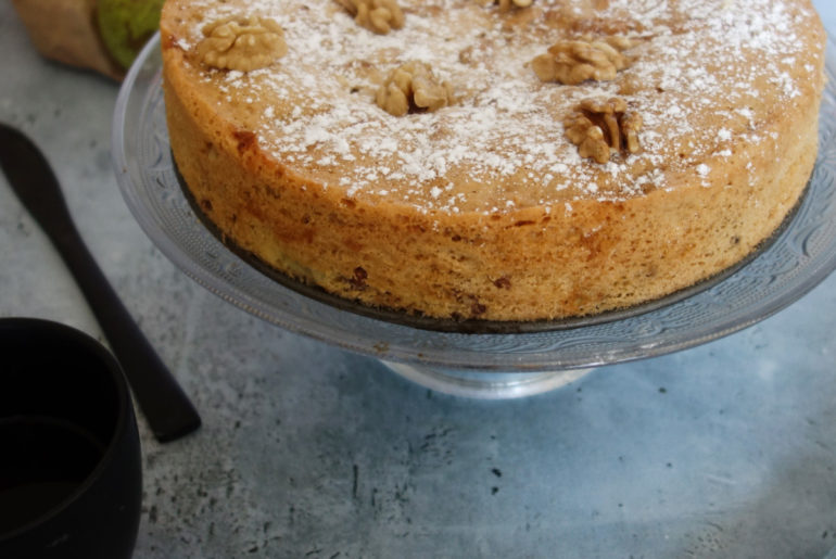 gâteau aux poires et aux noix