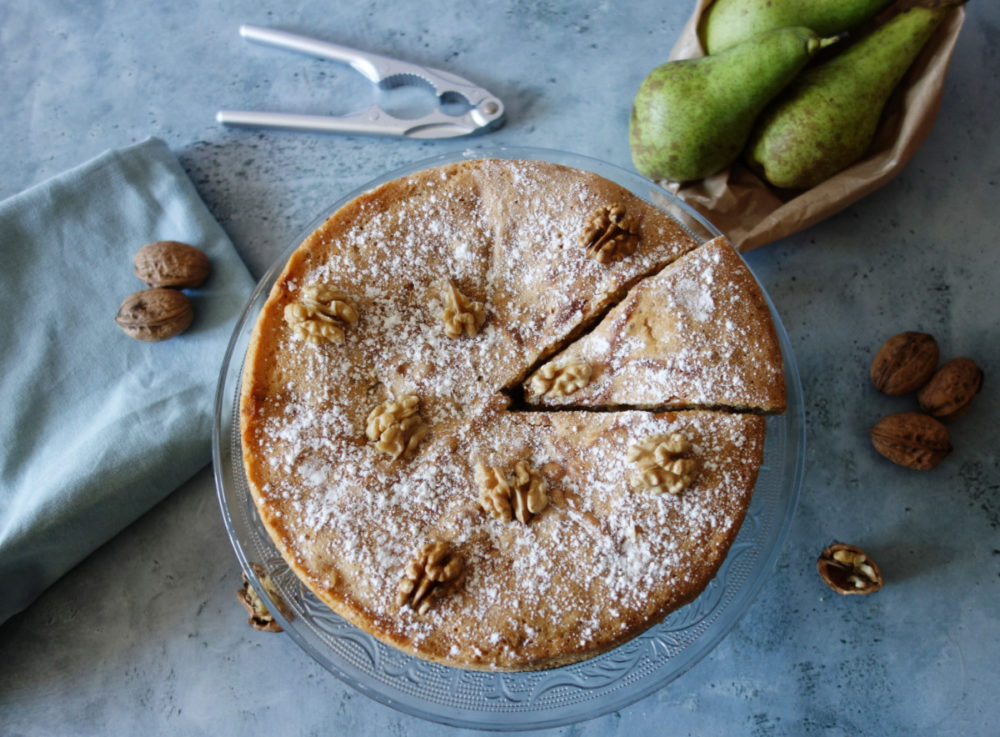 gâteau aux poires et aux noix 