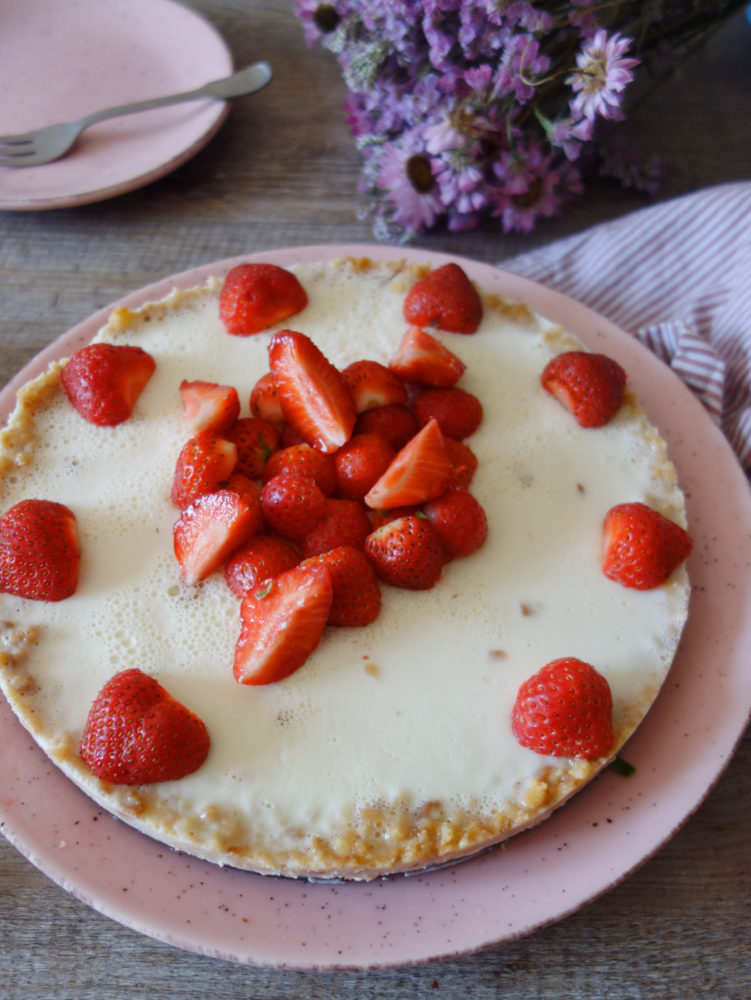 tarte pannacotta lait de coco & fraises