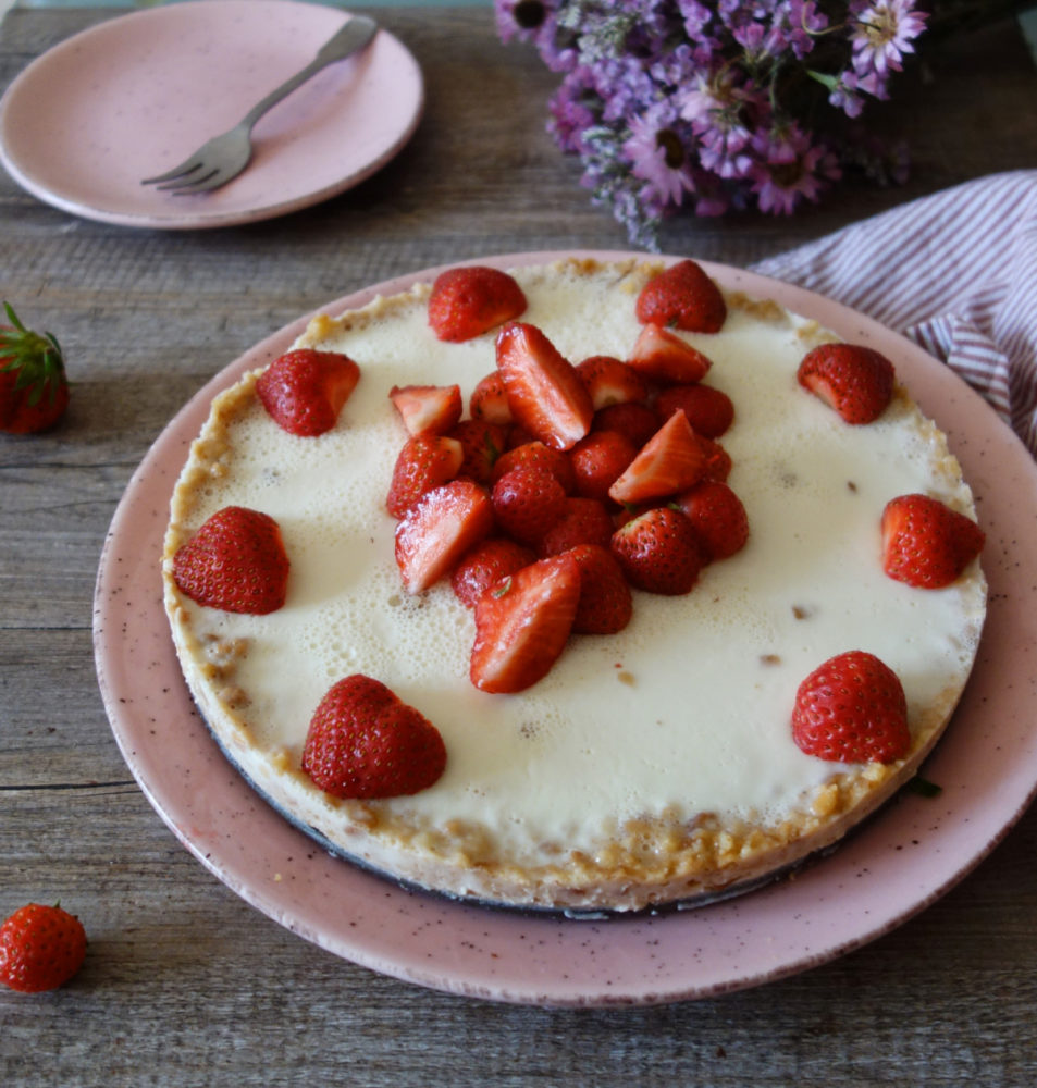 tarte pannacotta lait de coco & fraises