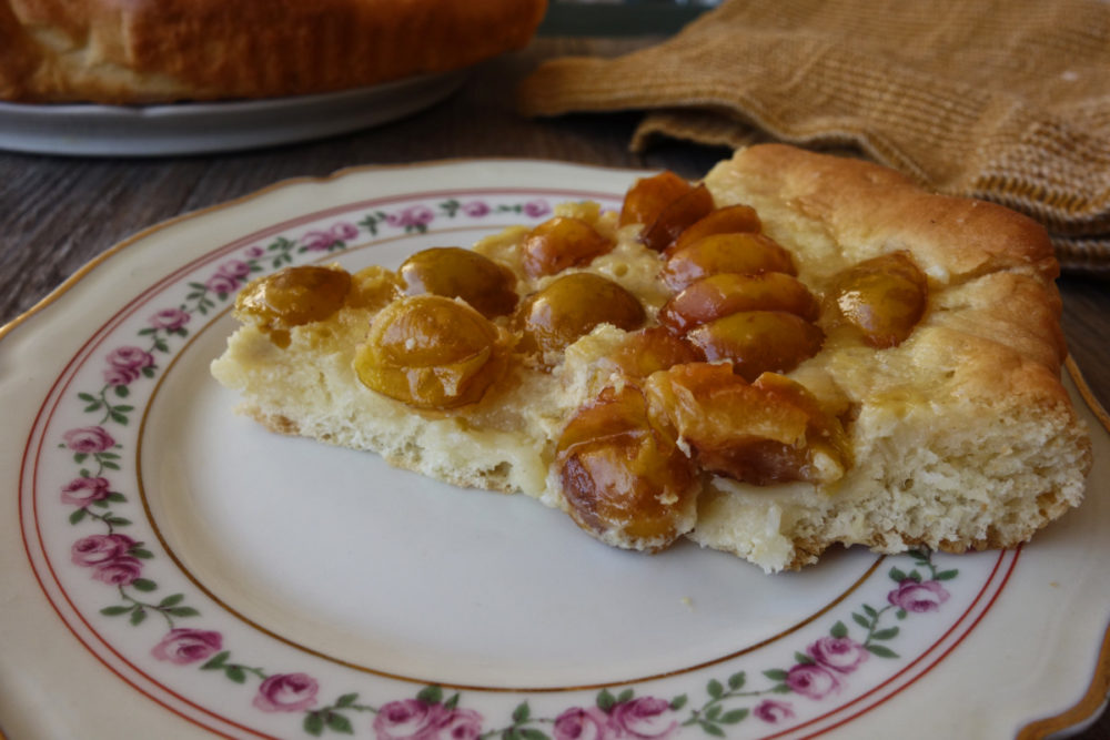 tarte briochée aux mirabelles 