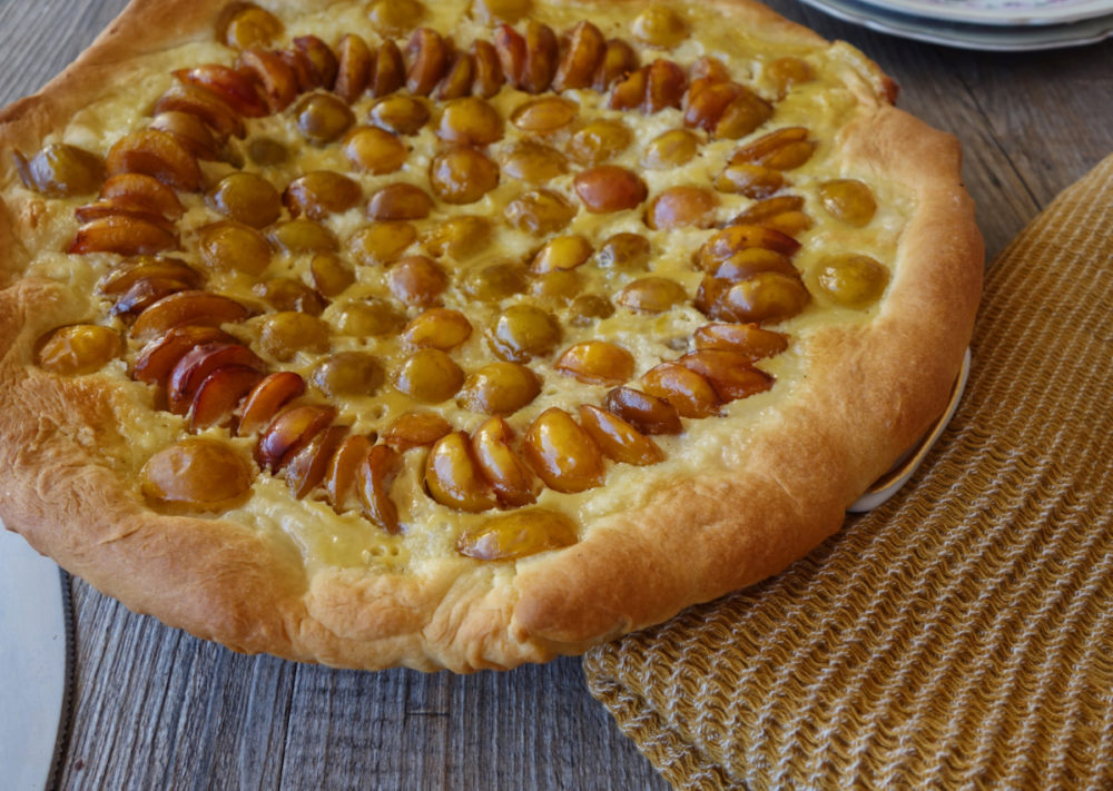 tarte briochée aux mirabelles