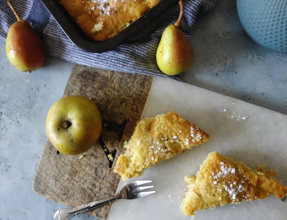 gâteau moelleux poires pommes 