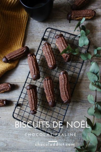 biscuits de Noël au chocolat & praliné 