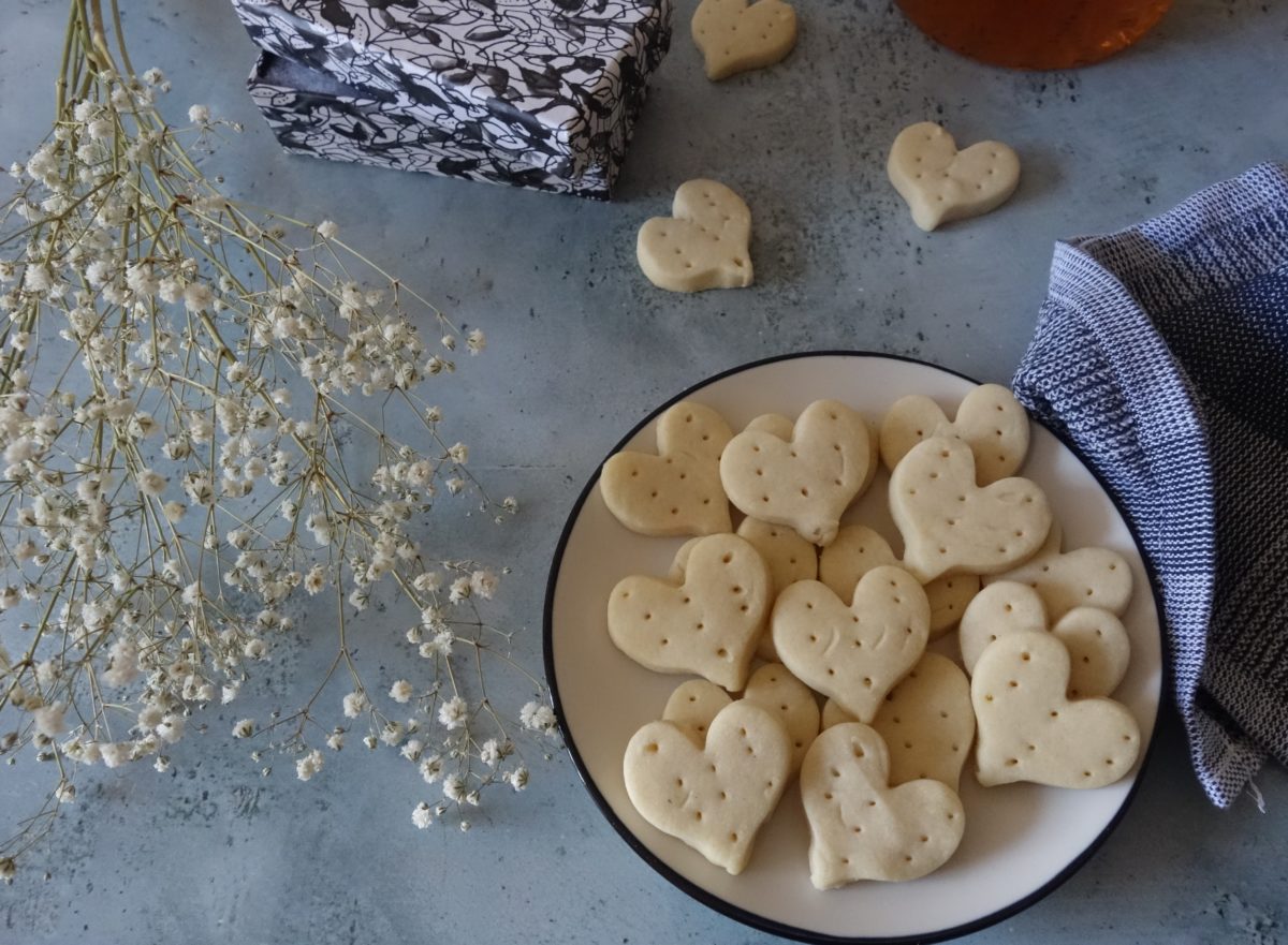 shortbread en forme de coeur