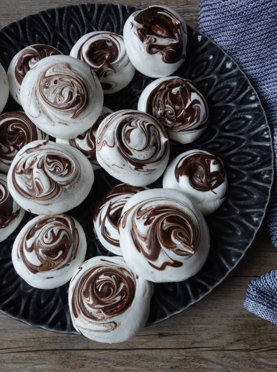 meringues tourbillon au chocolat 