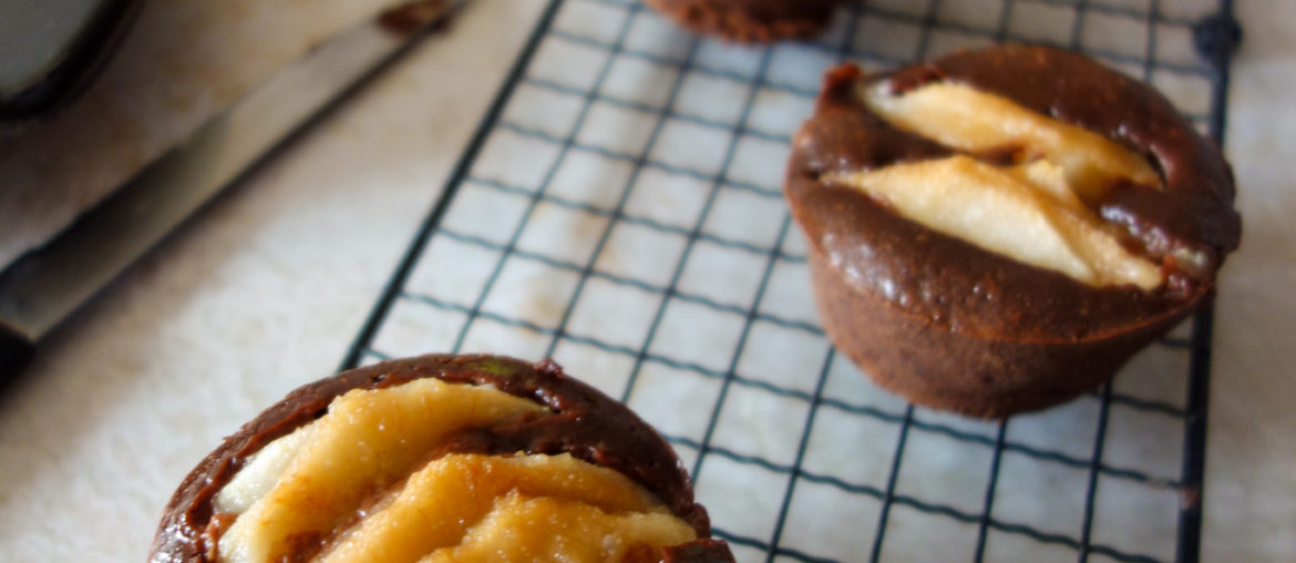 mini-fondants choco, noisettes et poires