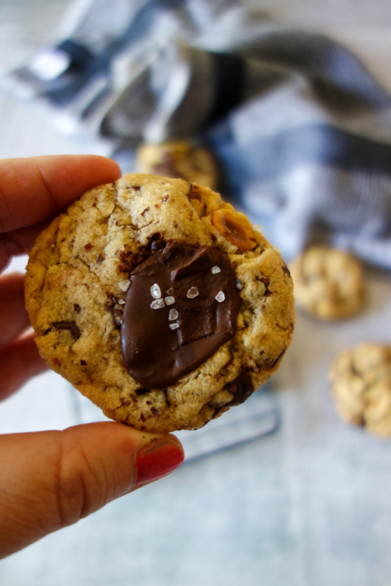 Cookies chocolat noir noisettes