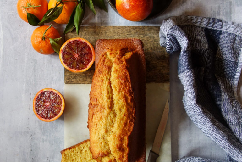 cake à l'orange sanguine et à l'huile d'olive