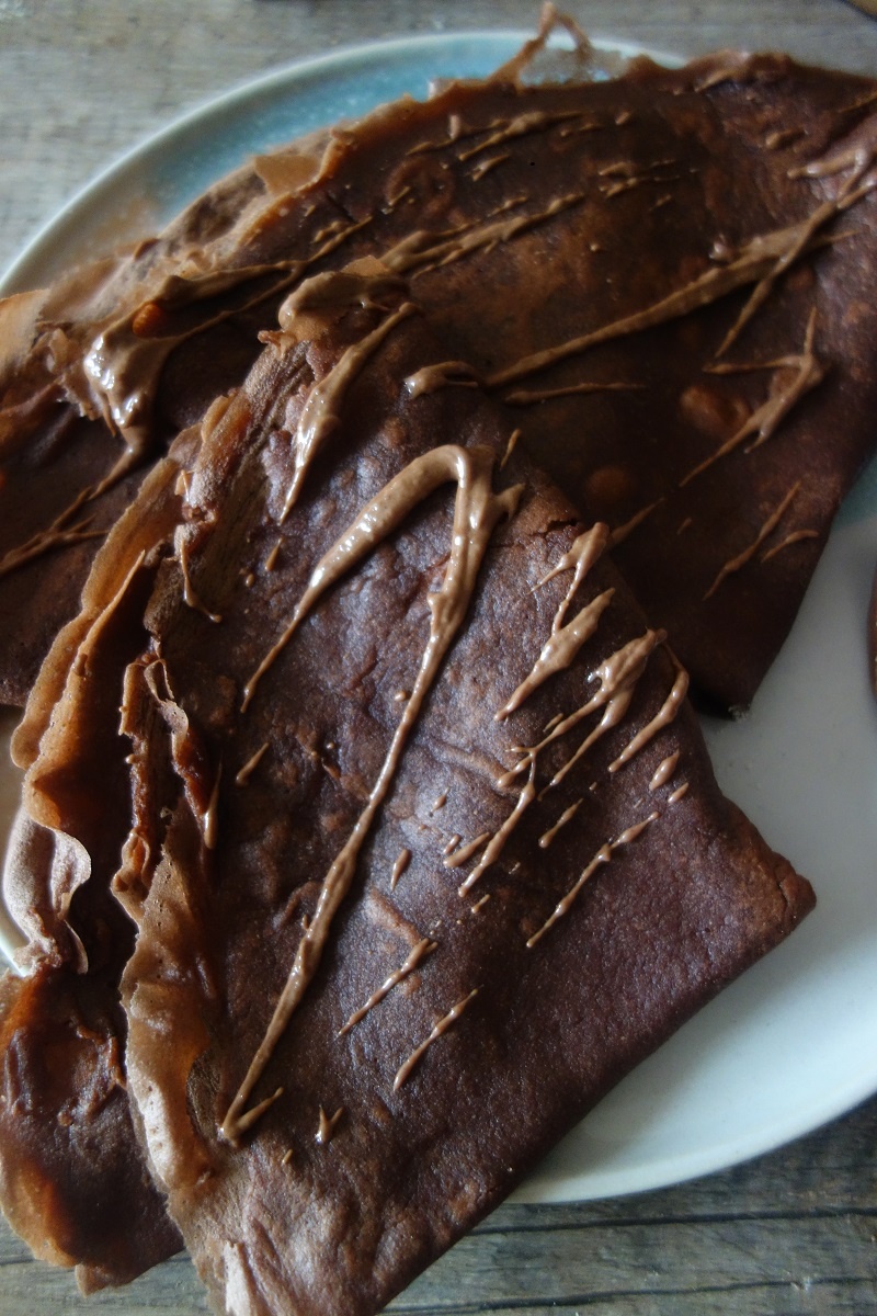 crêpes cacao à la farine de châtaigne