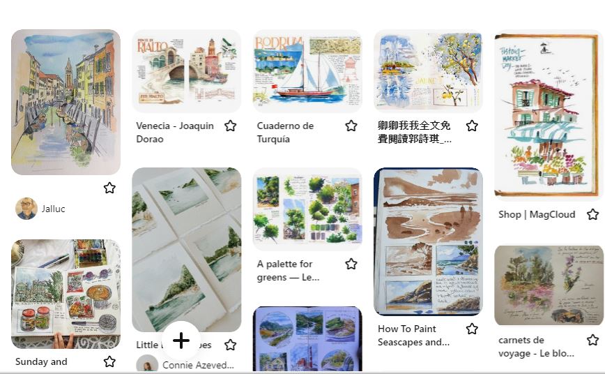 carnet de voyage à l'aquarelle : les préparatifs avant le voyage