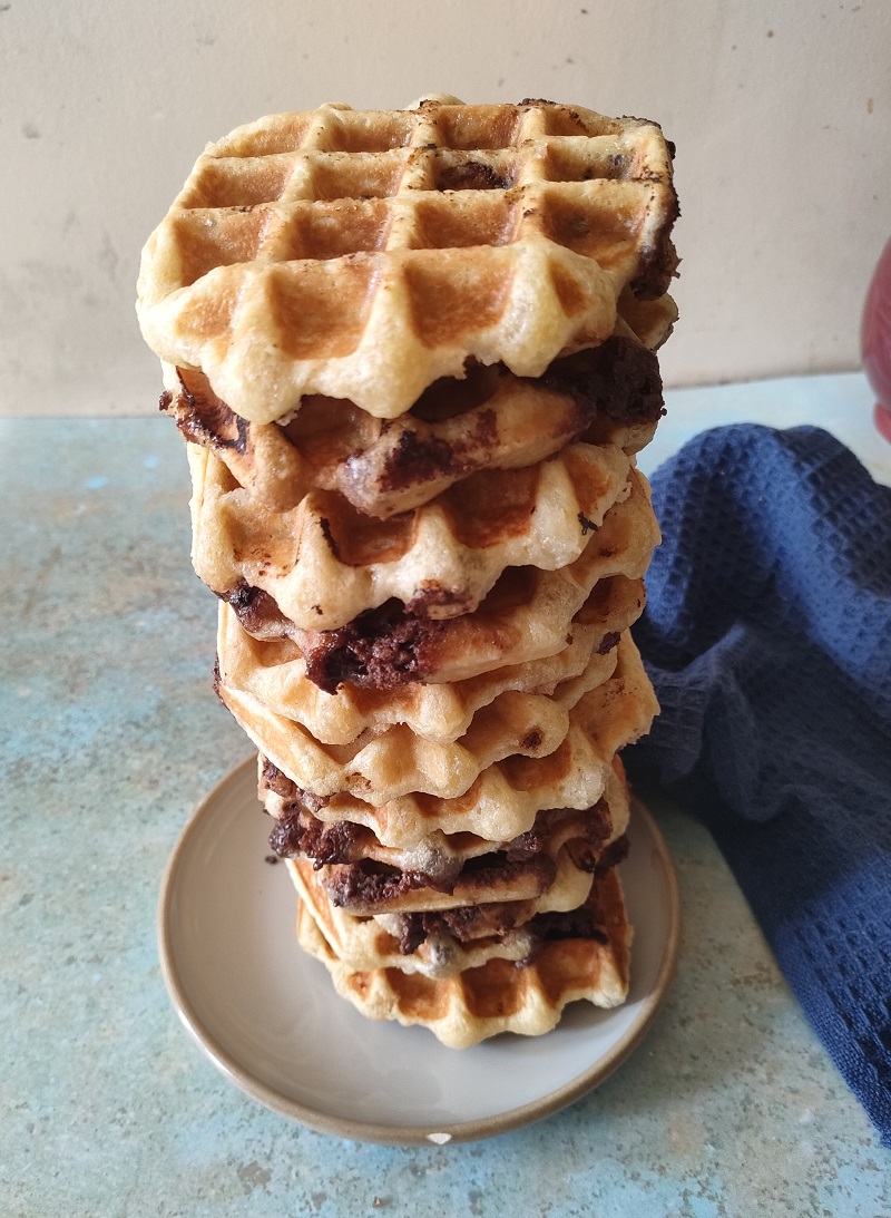 gaufres liégeoises fourrées au chocolat 