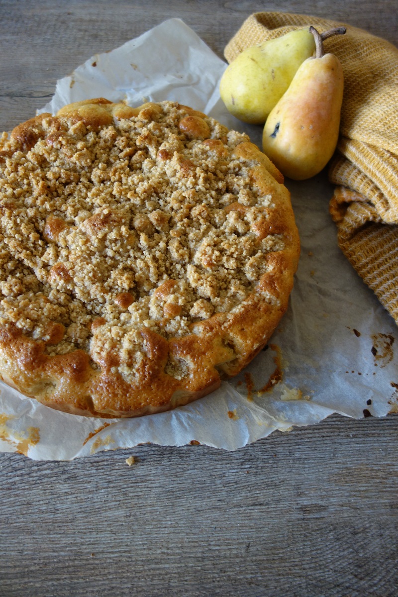 gâteau streusel aux poires 