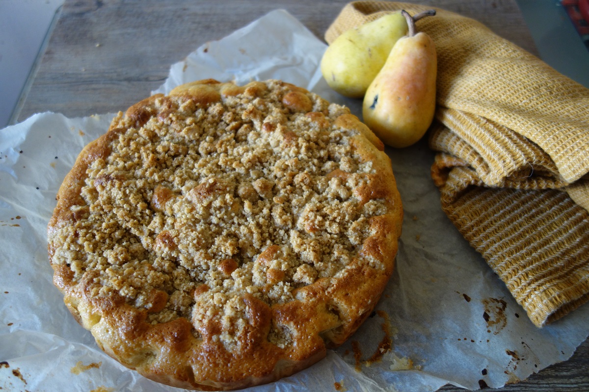 gâteau streusel aux poires 