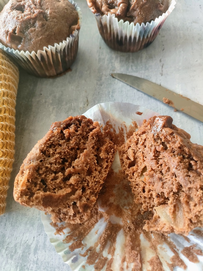 muffins aux poires et au chocolat 