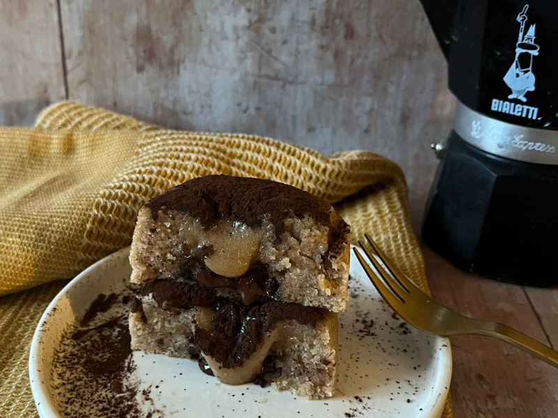 mi-cuit à la crème de marrons coeur chocolat